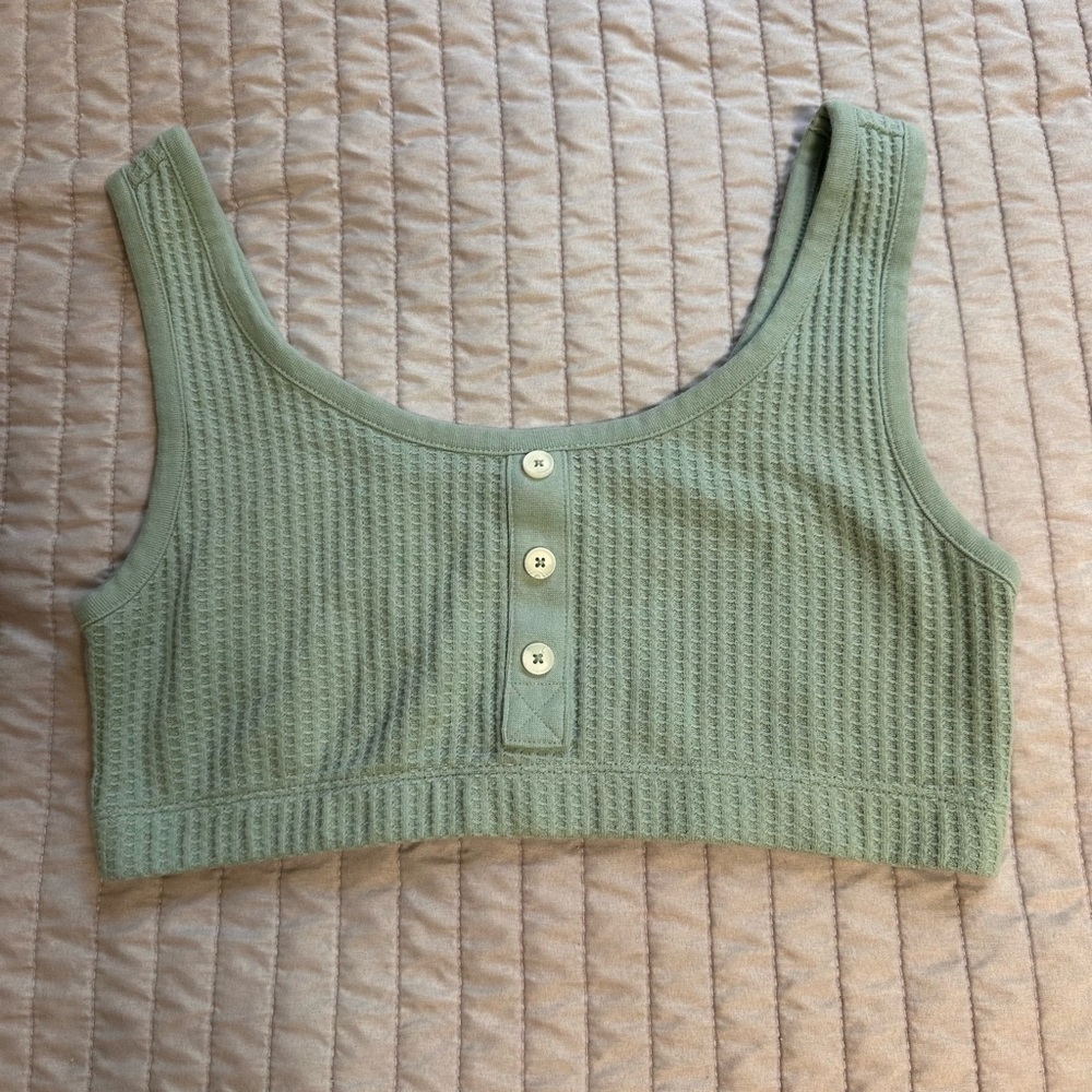 Old Navy Sage Unlined Bra with Buttons